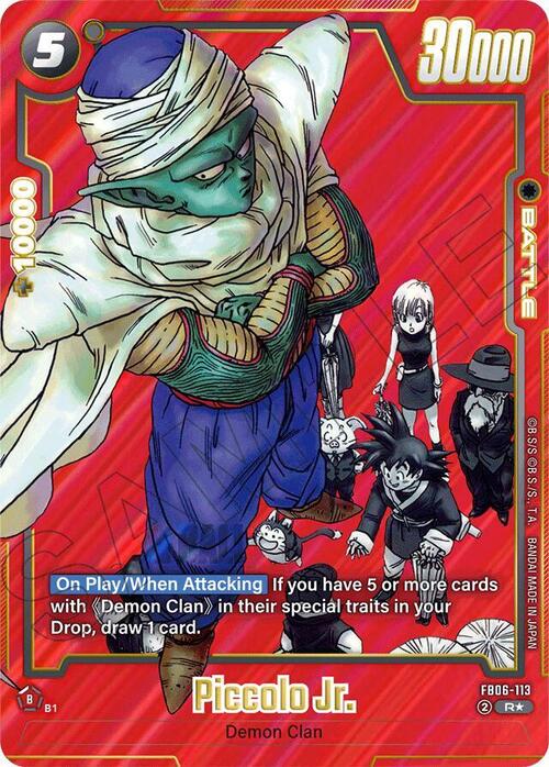 Piccolo Jr. Card Front