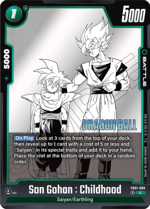 Son Gohan : Childhood Card Front