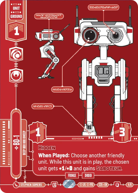 BD-1, Beep Boo Boo Bweep Card Front