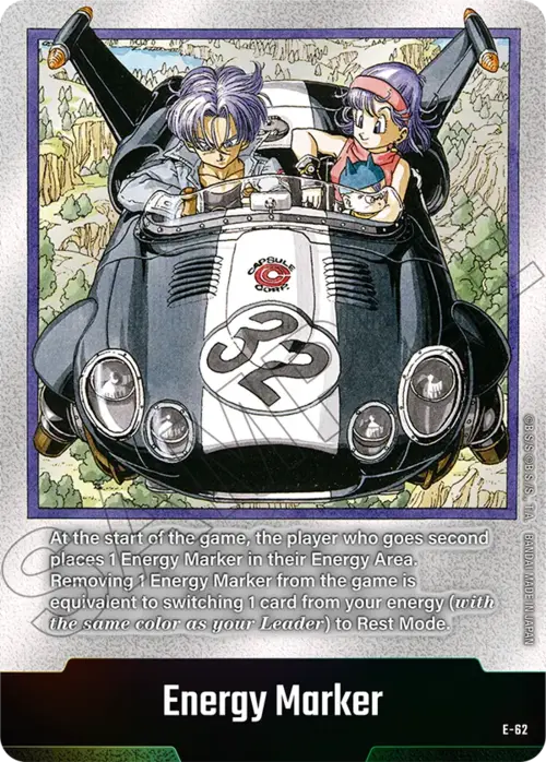"Trunks & Bulma" Energy Marker Card Front