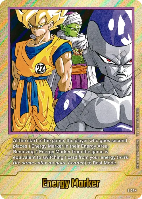 "Goku, Piccolo & Frieza" Energy Marker Card Front