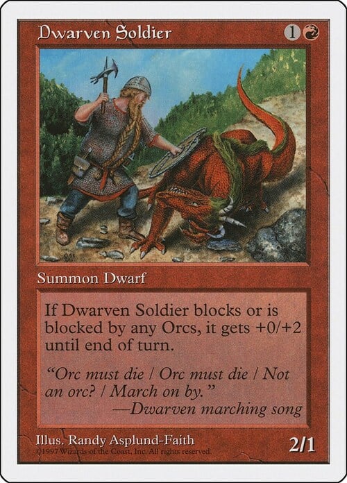 Dwarven Soldier Card Front