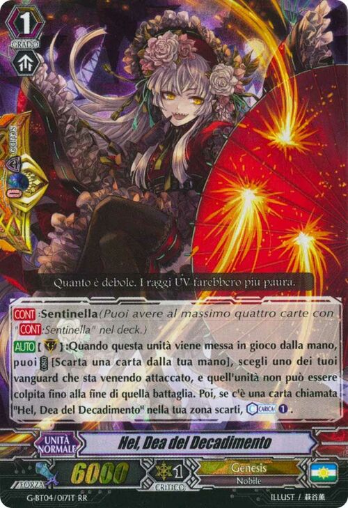 Goddess of Decline, Hel Card Front