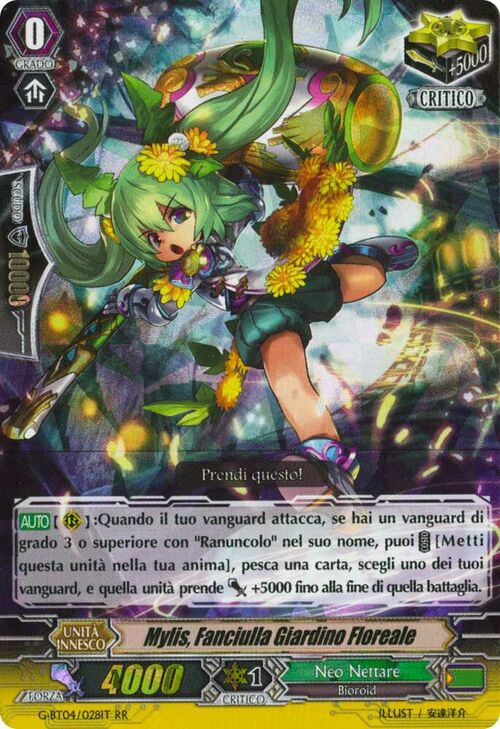 Flower Garden Maiden, Mylis Card Front