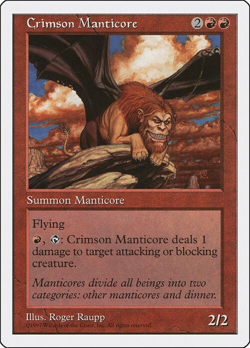 Crimson Manticore Card Front
