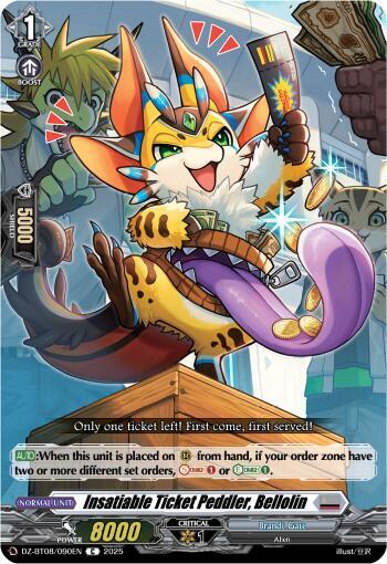 Insatiable Ticket Peddler, Bellolin Card Front