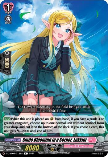 Smile Blooming in a Corner, Lukkigi Card Front