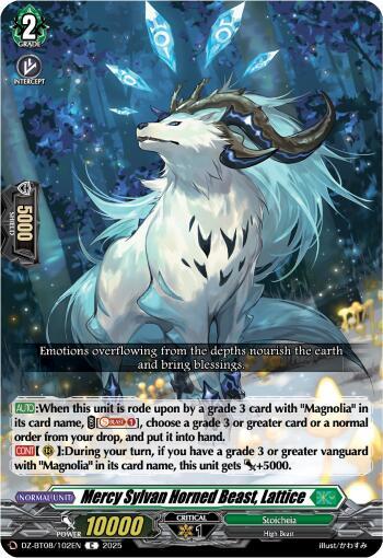 Mercy Sylvan Horned Beast, Lattice Card Front