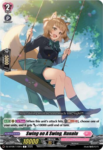 Swing on a Swing, Runalu Card Front