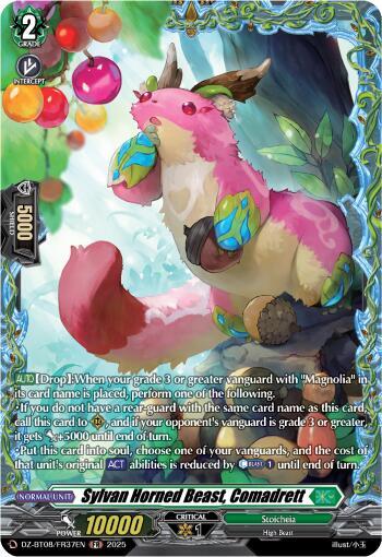 Sylvan Horned Beast, Comadrett Card Front