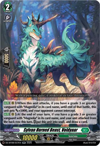 Sylvan Horned Beast, Voldyaar Card Front