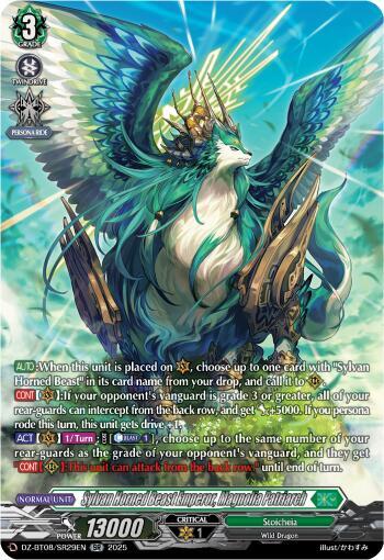 Sylvan Horned Beast Emperor, Magnolia Patriach Card Front