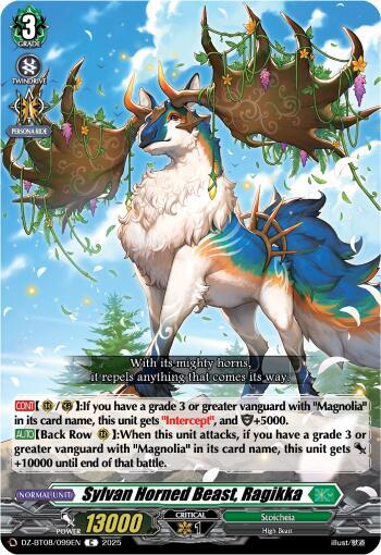 Sylvan Horned Beast, Ragikka Card Front