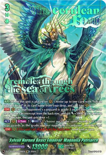 Sylvan Horned Beast Emperor, Magnolia Patriach Card Front