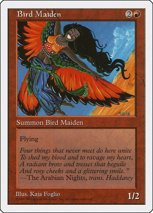 Bird Maiden Card Front