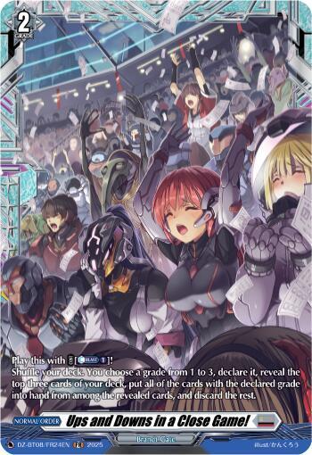 Ups and Downs in a Close Game! Card Front