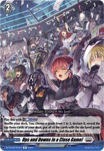 Ups and Downs in a Close Game! Card Front