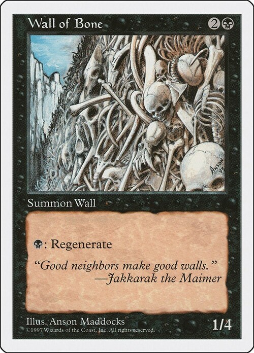 Wall of Bone Card Front