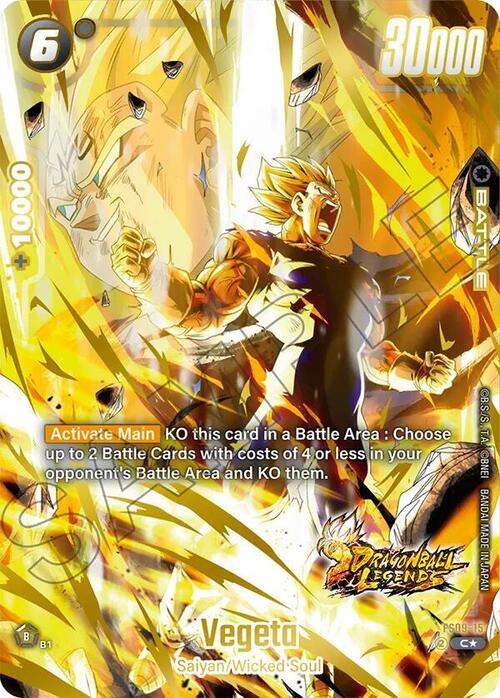 Vegeta Card Front