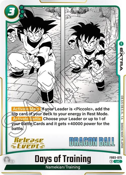 Days of Training Card Front