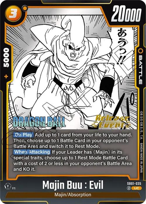 Majin Buu : Evil Card Front
