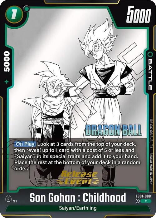 Son Gohan : Childhood Card Front