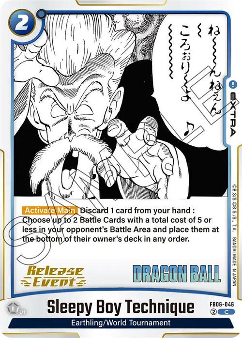 Sleepy Boy Technique Card Front