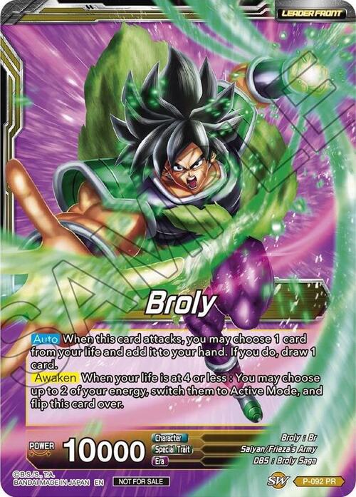 Broly // Broly, the Awakened Threat Card Front