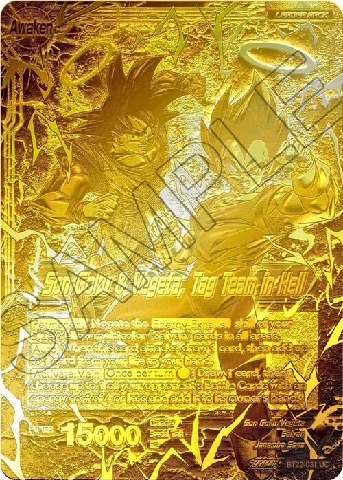 Son Goku // Son Goku & Vegeta, Tag Team in Hell Card Front
