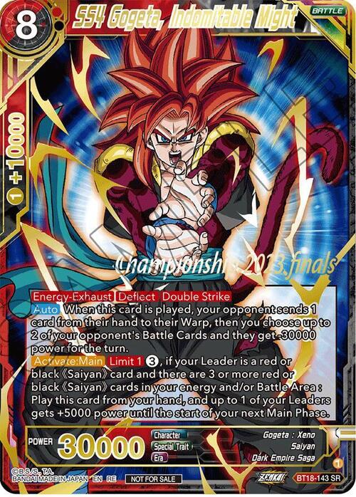SS4 Gogeta, Indomitable Might Card Front