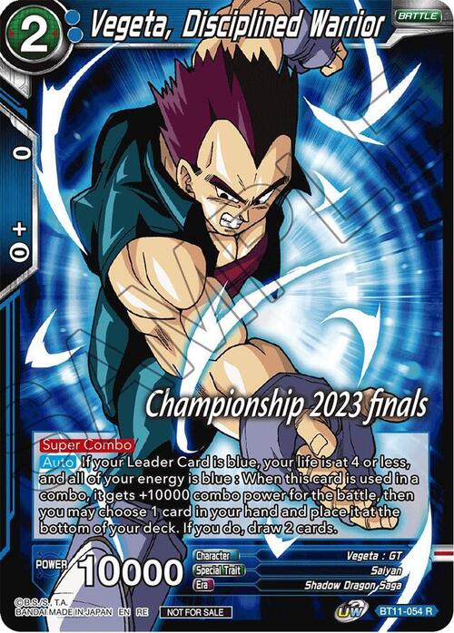 Vegeta, Disciplined Warrior Card Front