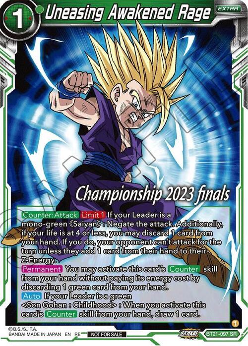 Uneasing Awakened Rage Card Front