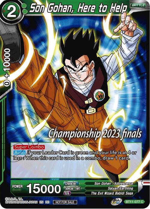 Son Gohan, Here to Help Card Front