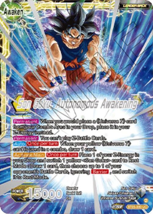 SSB Son Goku // Son Goku, Autonomous Awakening Card Front