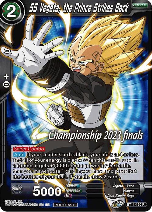 SS Vegeta, the Prince Strikes Back Card Front