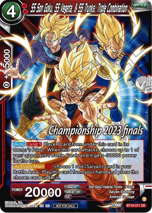 SS Son Goku, SS Vegeta, & SS Trunks, Triple Combination Card Front