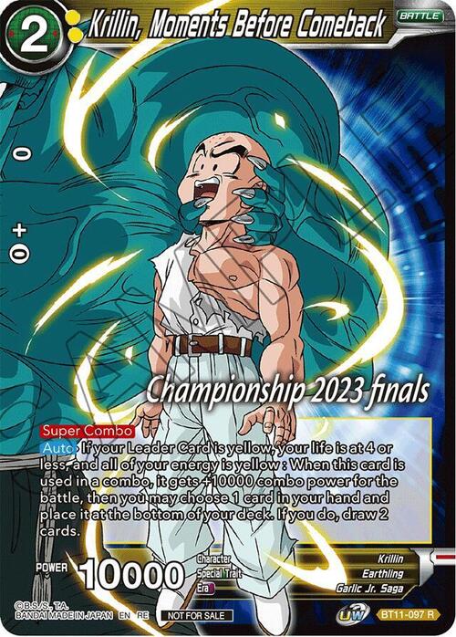 Krillin, Moments Before Comeback Card Front