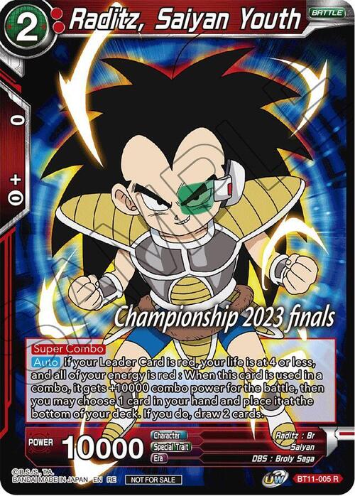 Raditz, Saiyan Youth Card Front