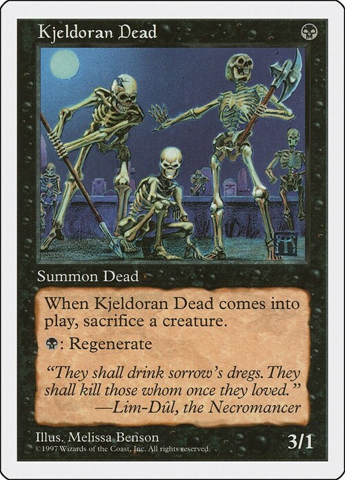 Kjeldoran Dead Card Front
