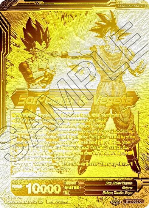 Son Goku & Vegeta // SSB Vegito, Energy Eruption Card Front