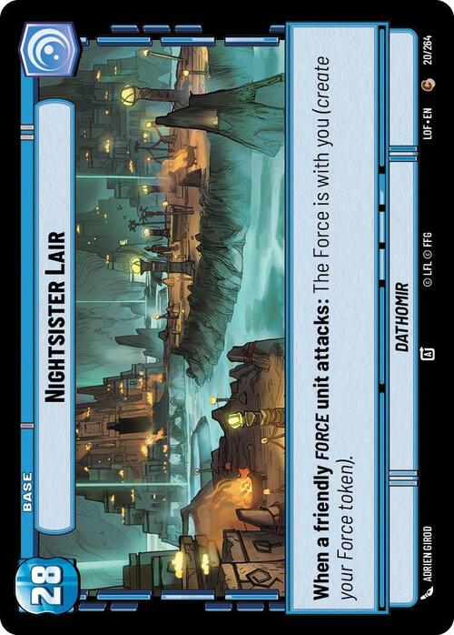 Nightsister Lair // Shield Card Front