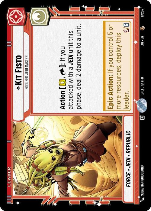 Kit Fisto - Focused Jedi Master Card Front