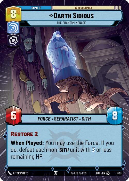 Darth Sidious - The Phantom Menace Card Front