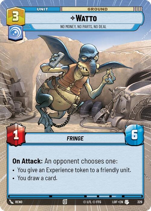 Watto - No Money, No Parts, No Deal Card Front