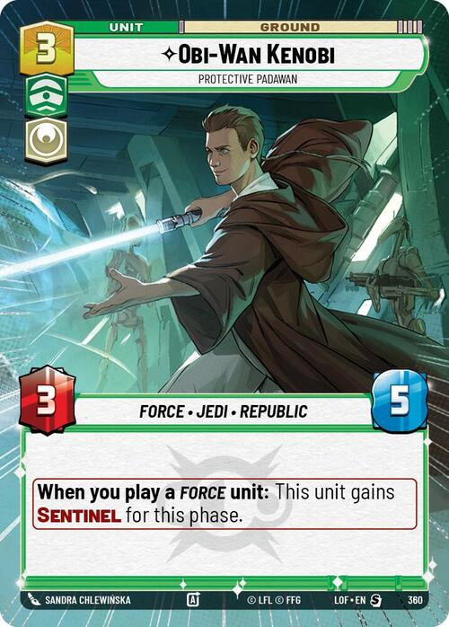 Obi-Wan Kenobi - Protective Padawan Card Front
