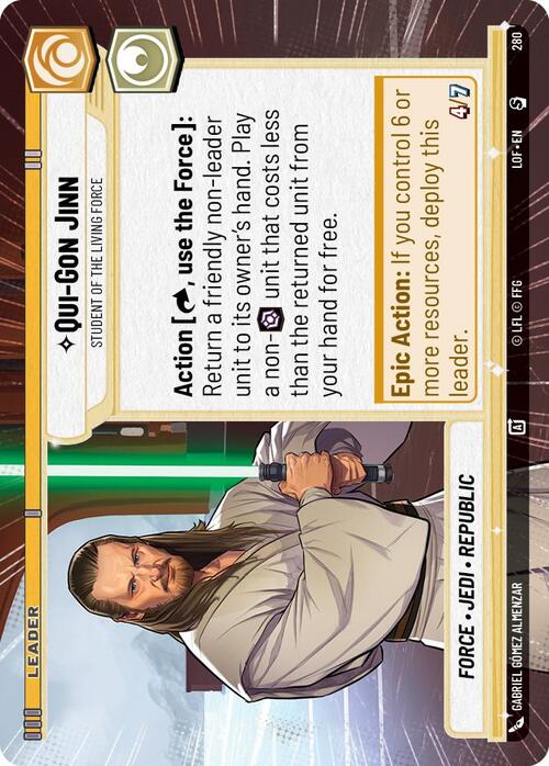 Qui-Gon Jinn - Student of the Living Force Card Front