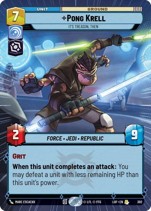 Pong Krell - It's Treason, Then Card Front