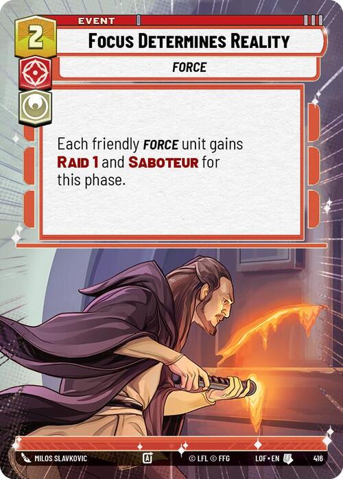 Focus Determines Reality Card Front