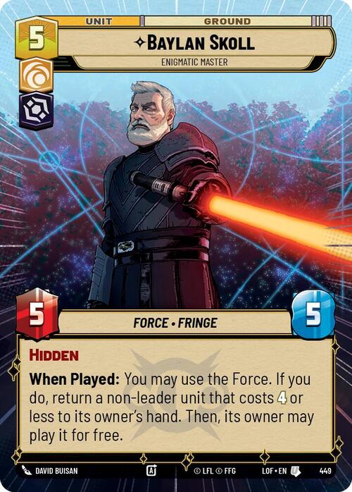 Baylan Skoll - Enigmatic Master Card Front