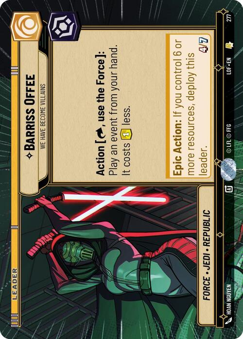 Barriss Offee - We Have Become Villains Card Front